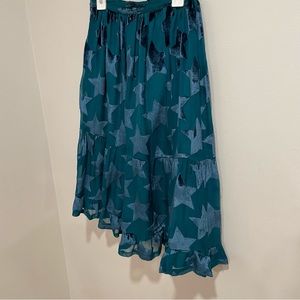 maeve Anthropologie Star Ruffle Skirt size xs